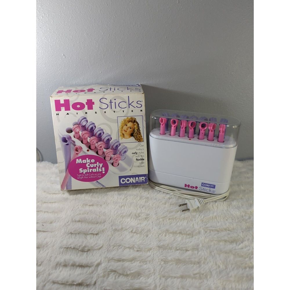 Vintage 1998 Conair HS18R Hot Sticks Hairsetter - 14‎ Bendable Rollers